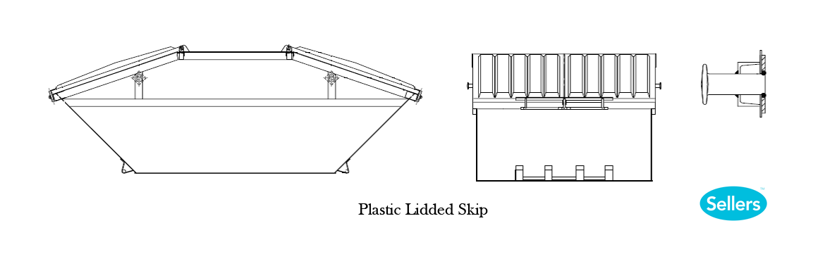 Tech draw plastic lidded skips